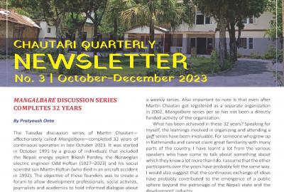 Chautari Quarterly Newsletter. No. 3. October-December 2023