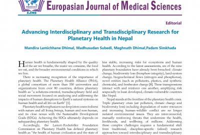 Advancing Interdisciplinary and Transdisciplinary Research for Planetary Health in Nepal. Advancing Interdisciplinary and Transdisciplinary Research for Planetary Health in Nepal