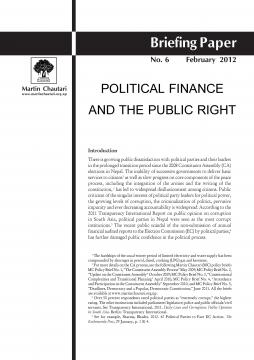 Political Finance and the Public Right