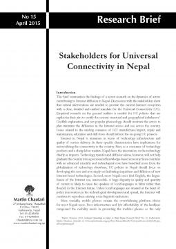 Stakeholders for Universal Connectivity in Nepal