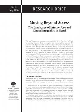 Moving Beyond Access The Landscape of Internet Use and Digital Inequality in Nepal